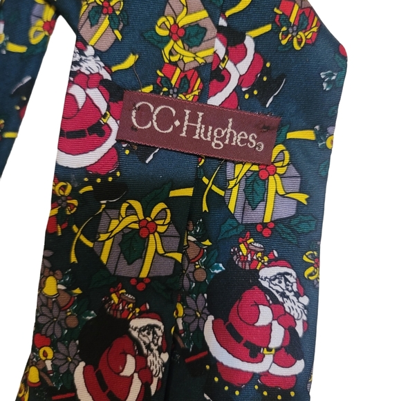 CC Hughes Silk Holiday Christmas Santa Tie - Picture 2 of 5